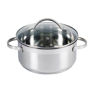 Ohio Roasting Pot 1 L 16 Cm Stainless Steel <b>With</b> Glass <b>Lid</b> For Even Cooking - Product Image 1