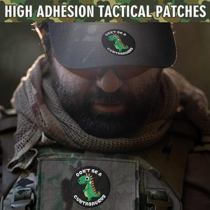 Patch brodé rond « Ne soyez pas un Cuntasaurus » avec fermeture auto-agrippante pour chapeau - Product Image 5