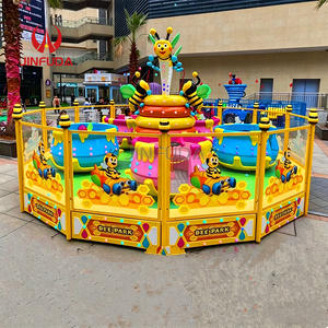Juego Giratorio Infantil de Abeja de Dibujos Animados con Valla de Seguridad para Niños Pequeños, Dispositivo Interactivo para Centros Comerciales y Plazas - Product Image 6