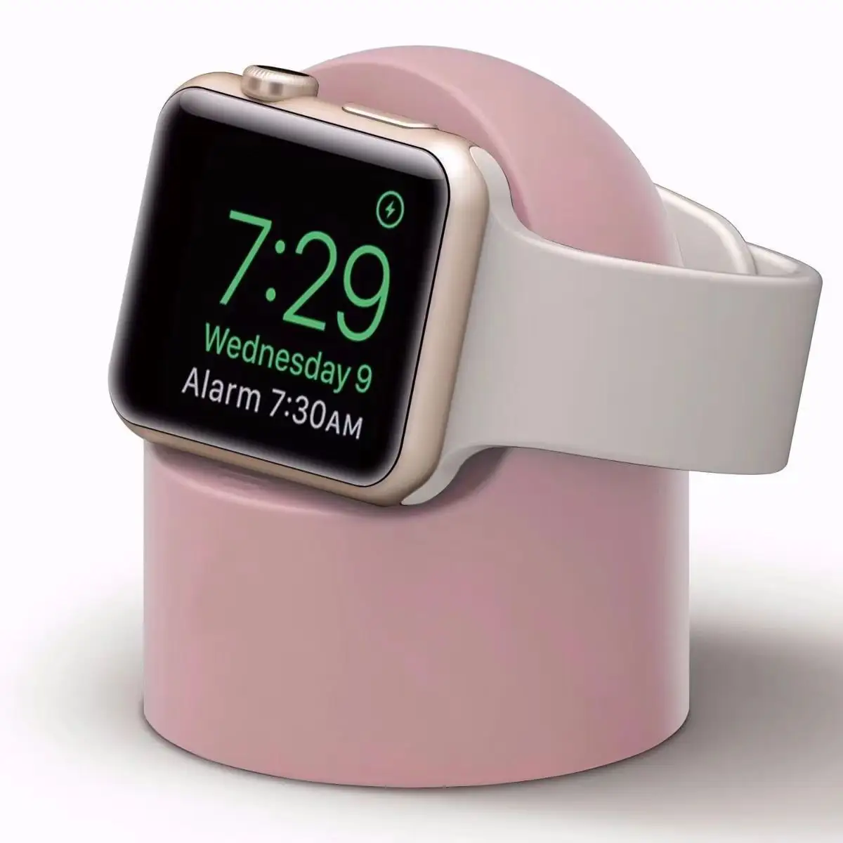 Suporte de silicone para carregamento de relógio inteligente, suporte de silicone para Apple Watch, 8, 7, 6, 5, 4, 44 mm, 42 mm, 40 mm e 41 mm, novo, 2024