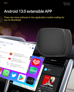 Adaptateur <span class=keywords><strong>CarPlay</strong></span> filaire vers sans fil <span class=keywords><strong>Apple</strong></span> Car Play 2026, Netflix <span class=keywords><strong>Youtube</strong></span> Car TV Box 4+64 Go Android 13 Streaming - Product Image 2