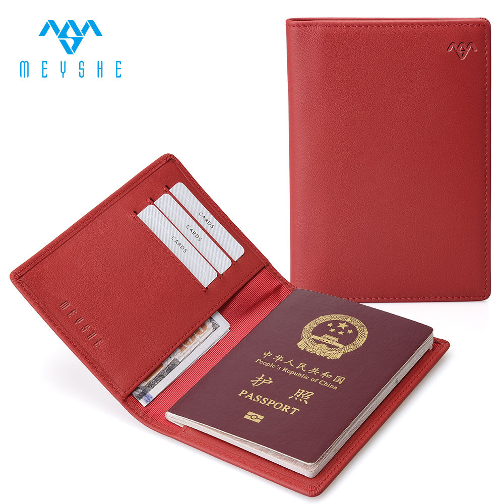 Couverture de passeport en cuir véritable moderne de haute qualité