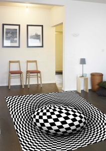 3d Illusion Home Decor antiscivolo soggiorno tappeto camera da letto bianco nero Area <span class=keywords><strong>tappeti</strong></span> <span class=keywords><strong>tappeti</strong></span> <span class=keywords><strong>e</strong></span> <span class=keywords><strong>tappeti</strong></span> - Product Image 4
