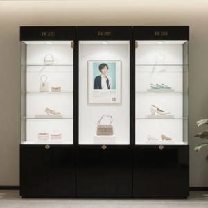 Kim loại đứng tủ kính bán lẻ GỖ Kính hiển thị trường hợp trang sức Showcase không thể phá vỡ sang trọng đồng hồ hiển thị Showcase - Product Image 2