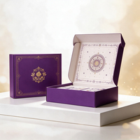 Boîtes d'expédition rigides personnalisées imprimées en quadrichromie avec fermeture magnétique, pelliculage brillant, emballage cadeau de luxe en carton ondulé pour
