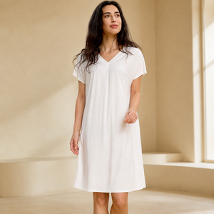 Camisón de bambú para mujer, camisón de algodón, conjunto de pijama personalizado, camisón modal, venta al por mayor - Product Image 1
