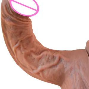 SAMEYO enorme Silicone liquido di alta qualità del pene Dildo di colore della carne Dildo per le donne potente 9 pollici telescopico Dildo