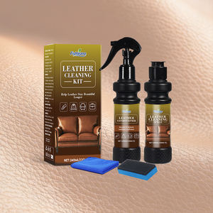 Kit d'<span class=keywords><strong>entretien</strong></span> du <span class=keywords><strong>cuir</strong></span> de qualité supérieure, ensemble de nettoyant et d'après-shampoing pour meubles, intérieurs de voiture, vêtements, chaussures, bottes, sacs, produits d'<span class=keywords><strong>entretien</strong></span> - Product Image 5