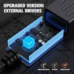 Rcj 25W 4500lm Xe Dẫn loạt đèn K8 tự động phụ kiện đèn pha dẫn bóng đèn cho H3 H4 H7 9005 9006 nhôm 6500K màu mới - Product Image 5