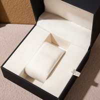 Boîte à montre de luxe personnalisée, style livre, emballage cadeau, insert en mousse floquée, logo en feuille d'or, Lionwrapack