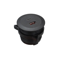 Smart office grommet daya ABS EU meja tanam grommet daya AC dengan port usb c untuk meja