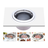 Pinnovo – barbecue électrique professionnel d'intérieur, grille de barbecue de table intégrée pour une sortie d'air inférieure