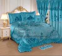 Ensemble de literie de luxe 10 pièces pour mariage, couette avec rideaux, couette chaude en coton pour l'hiver