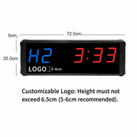 Horloge numérique murale pour entraînement, affichage LED multifonctionnel avec télécommande pour salle de sport commerciale, club de boxe