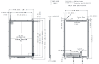 Modul Layar TFT HD 7 Inci 800x1280 Industri, Layar Potret 1000nits Kecerahan Tinggi MIPI 40 PIN, Panel Rumah Pintar Dwin
