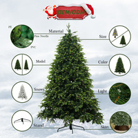 Sapin de Noël en PVC de haute qualité, cèdre blanc, personnalisable, décoratif, enneigé, sur pied, pliable, léger