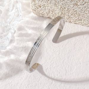Personnalisé Coran Allah arabe musulman Islam religieux basé sur la foi Bijoux de mode Bracelets Bracelets en acier inoxydable pour les femmes - Product Image 5