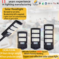 Lampadaire Solaire LED Intégré d'Extérieur Prix Usine 100W-400W IP65 Corps de Lampe en ABS Certifié CE/FCC Angle de Faisceau 180-270° pour