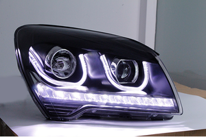 Mise à niveau vers un nouveau système d'éclairage automobile Style phare LED Phare Angel Eyes Phare 2007-2015 Type U V1 <span class=keywords><strong>TLZ</strong></span> pour KIA Sportage - Product Image 3
