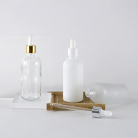 Bouteille en verre et opale vide Offre Spéciale de 100ml avec compte-gouttes pour emballage de soins de la peau cosmétique d'huile essentielle