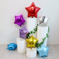 Großhandel 18 Zoll Fünfzackiger Stern Aluminiumfolie Umweltfreundliche Ballons für Geburtstag Neujahr oder Hochzeitsdekorationen