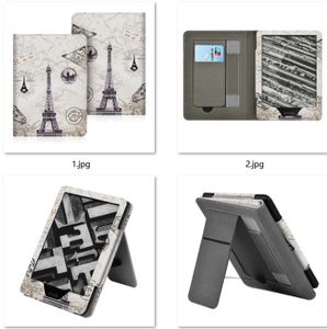 GSCASE Étui de protection pour Kindle en cuir de luxe et multicolore pour peintures, support de dragonne et lecteur pour Kindle Paperwhite 5 <span class=keywords><strong>2021</strong></span> - Product Image 4