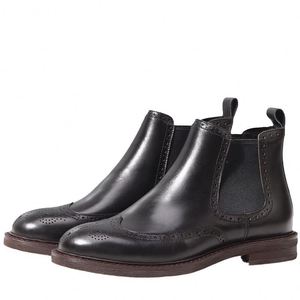 New Leather <b>Boots</b> High-top Shoes Chelsea <b>Boots</b> Toe Layer Cowhide <b>Boots</b> Trendy Shoes Men - Product Image 6