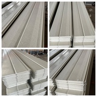 Panneau sandwich isolé en métal gaufré PU de 16 mm, imperméable, décoratif, pour revêtement extérieur de villa en acier léger