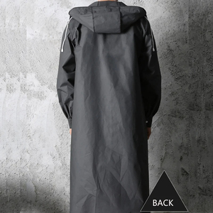 <span class=keywords><strong>Impermeabile</strong></span> Lungo Antivento Nero alla Moda per Adulti con Cappuccio per Uomo e Donna in EVA per Attività all'Aperto come Moto ed Escursionismo - Product Image 5