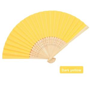 Abanico Plegable de Bambú Hecho <span class=keywords><strong>a</strong></span> <span class=keywords><strong>Mano</strong></span>, Ecológico, Personalizable, Multicolor, con Decoración Pintada en Tela Lisa, Venta al Por Mayor - Product Image 6