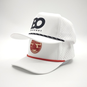Innovative 5 Panel Solid <b>Waterproof</b> Golf Cap Custom Silicone Logo Low MOQ OEM Laser Perforated Rainproof Outdoor Lifestyle <b>Hat</b> - Product Image 2