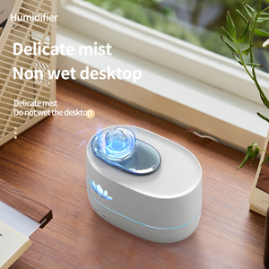 Atomizador ultrasónico portátil, difusor de aceite esencial, Aroma de grano de madera con altavoz de reloj y Material plástico de alimentación USB - Product Image 3