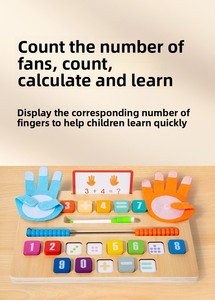 Juguete Educativo de Madera Montessori para Niños, Tabla de Multiplicar, Tablero Aritmético Cognitivo para Dedos, Juguetes con Certificación CE - Product Image 6