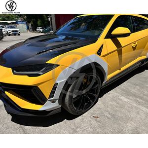 1016 Style Dry Carbon Fiber Glossy Twill Weave Bumper Front Lip Rear Diffuser Spoiler Fender Hood Screw-On Replacement for - Product Image 6