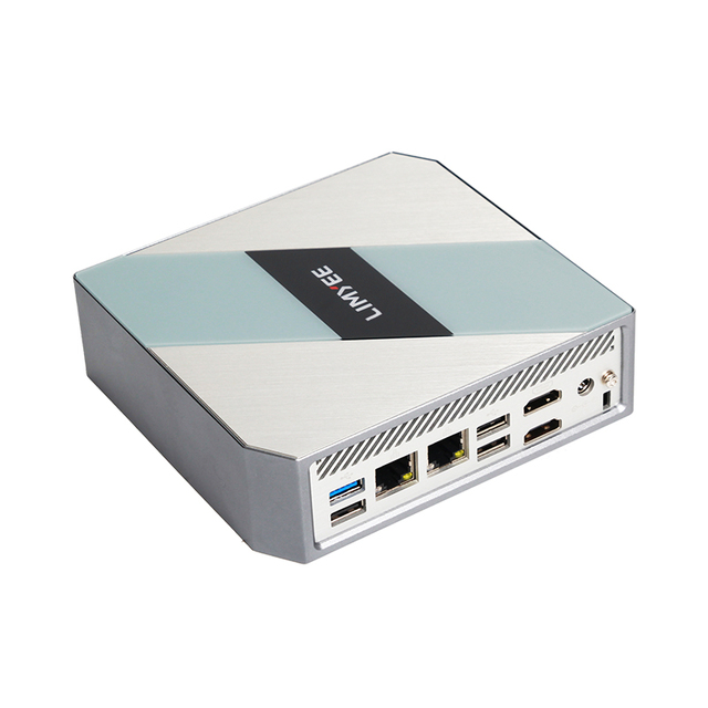 Limyee J5005 N4000 J4125 N100 Mini Industrial PC All Aluminum Thin Client with DDR4 RAM Available in AU US EU Plugs
