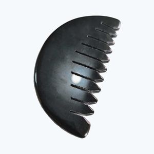 Peigne en obsidienne noire naturelle en gros, planche de gua sha en jade, peigne en jade - Product Image 4