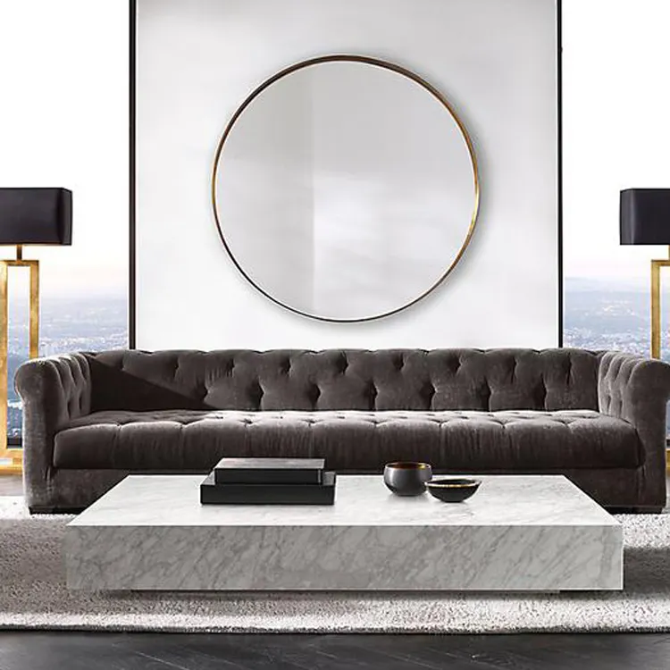 Italiaanse Witte Carrara Marmeren Steen Meubels Lage Hoogte Salontafel Luxe Center Sofa Tafel Marmeren