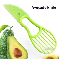 Drie-In-Één Multifunctionele Roestvrijstalen Kunststof Fruitsnijder Handmatige Avocado Pit Scheidingsmes Fabriek Groothandel