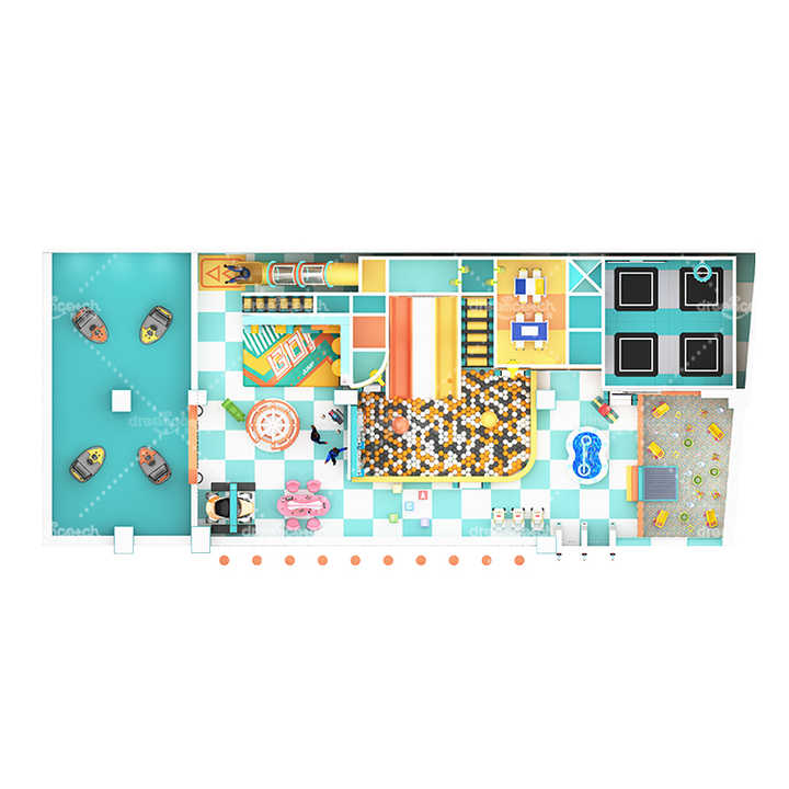 Custom Commercial Centre Soft Play Area Equipment Plastic Double Slide