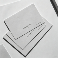 Cartes de remerciement personnalisées avec message sur mesure, reliure parfaite, options papier couché et papier fantaisie - Commande en gros