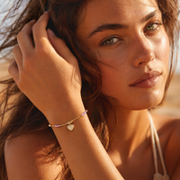Bracelets de mode artisanaux en perles de rocaille en forme de cœur, plaqués or 18 carats, ajustables, style bohème, délicats, pour femmes