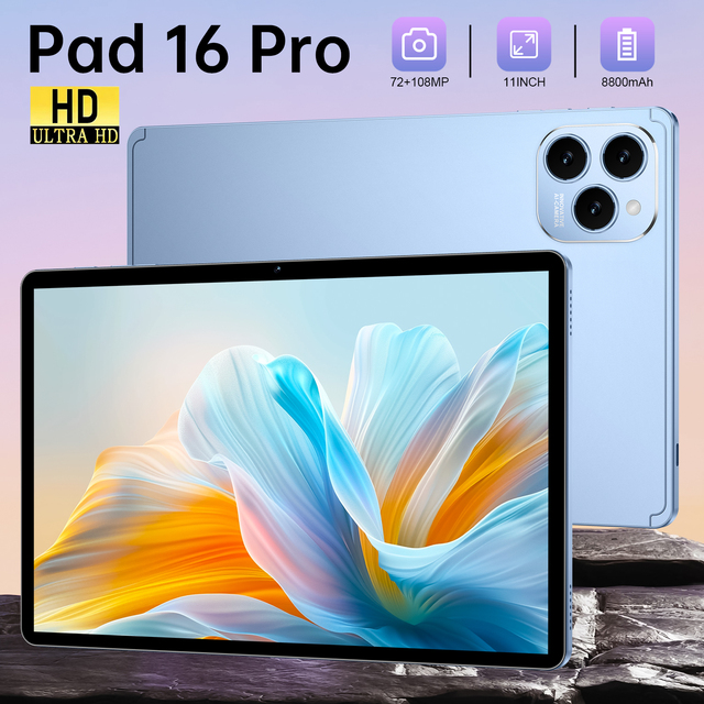 New KEXUNDA Pad 16 Pro Smart Tablet 11-inch HD Screen Qualcomm Snapdragon8 Gen3 16GB+1TB 72MP+108MP Dual SIM Wi-Fi Android 14