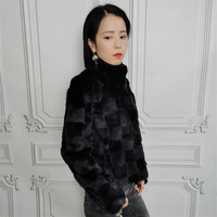 Mode dame vison et cisaillement Rex fourrure veste luxe femmes chaud véritable fourrure veste fourrure pull