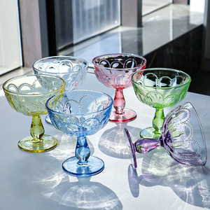 Copo de Vidro Criativo de Estilo Nórdico para Festa, Design de Alta Qualidade, Taça para Sorvete, Iogurte, Frutas e Sobremesas em Casa - Product Image 2