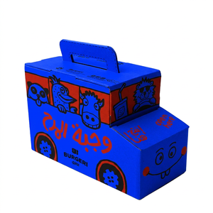 Caja de Cartón Reciclable, Impermeable, de Papel Kraft Gris Mate, con Base de Hebilla y Asa, para Empaque de Leche Infantil - Product Image 2