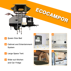ECOCAMPOR carretera Mini lágrima caravana Camper remolque integrado volar por encima <span class=keywords><strong>de</strong></span> techo - Product Image 3