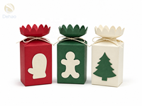 Boîte à biscuits en forme de bonhomme en pain d'épices avec logo personnalisé, emballage cadeau de Noël, vente en gros pour les cadeaux de boulangerie de Noël