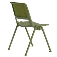 Silla de Oficina Ergonómica Apilable con Respaldo de Malla Plástica y Soporte Lumbar, Color Verde, para Computadora, Oficina, Escuela y Conferencias