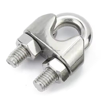 Pince à câble robuste à bon prix, attache-câble en acier inoxydable 304 de 10 mm, fixation à boulon en U, pince de serrage pour câble métallique