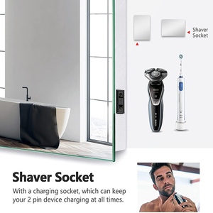 Chất lượng sự tự tin hiện đại hình chữ nhật LED dải ánh sáng tùy chỉnh Bạc thắp sáng gương trang điểm cho phòng tắm 2 năm chiếu sáng - Product Image 2